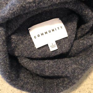 Aritzia Soft Wool Turtleneck Blue Sweater